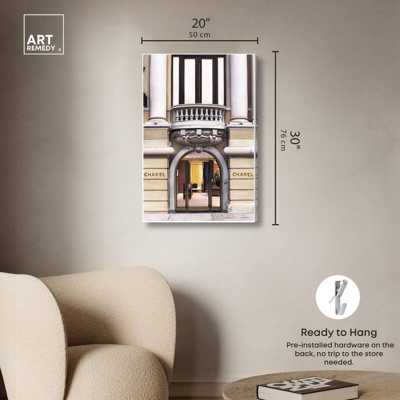 Expensive Store in Paris Canvas by Art Remedy, Gallery Wrapped