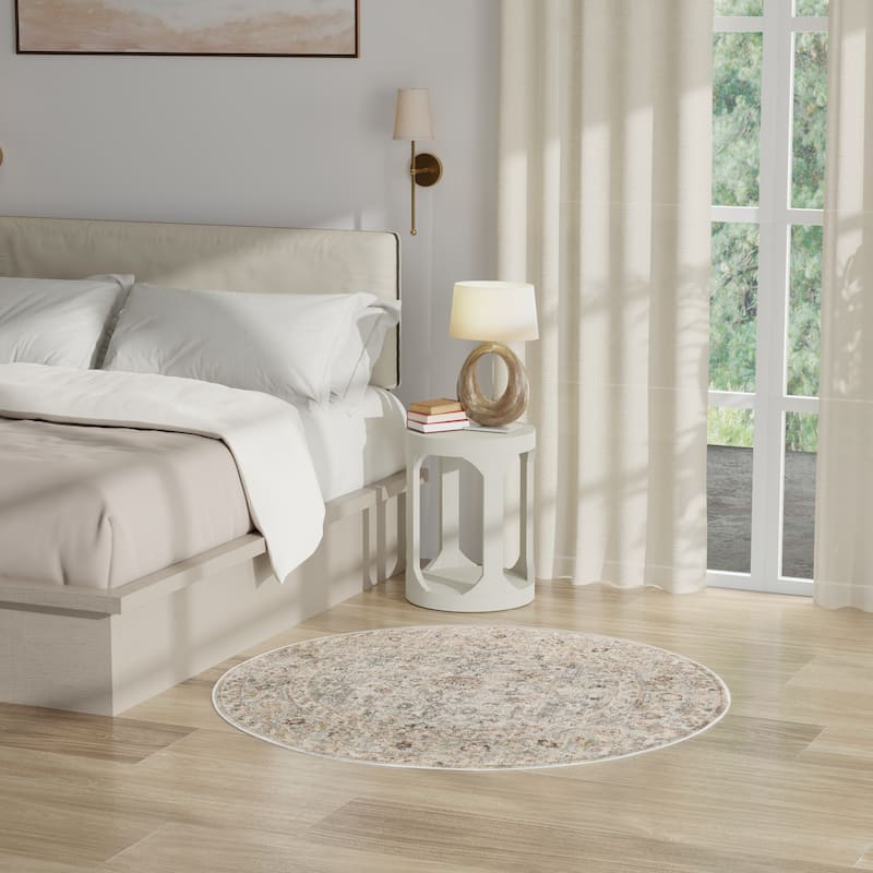 Nourison Oushak Home Indoor Grey Persian Area Rug