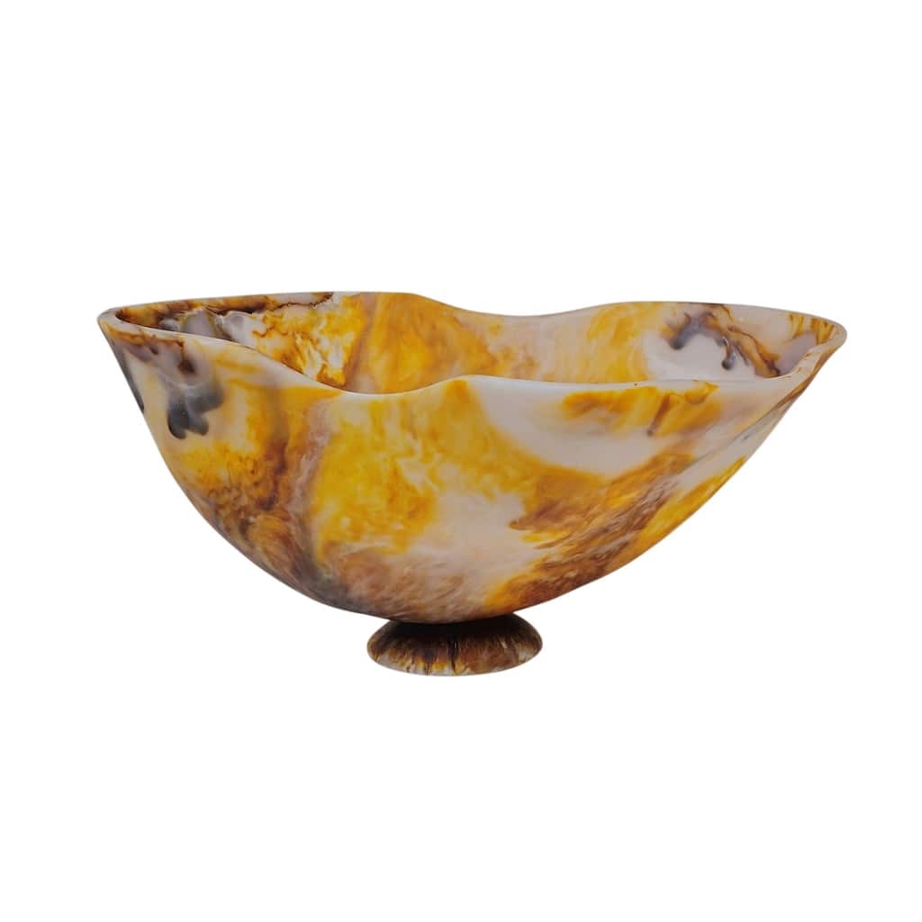 Lg Tortoiseshell Fruit Bowl Dia 21.2" - Tortoiseshell