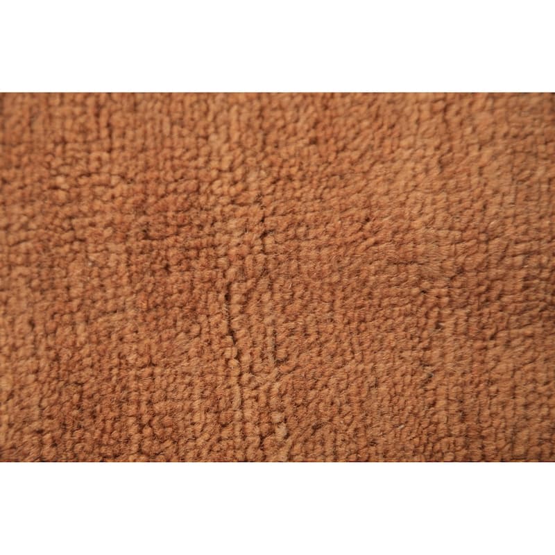 Modern Gabbeh Oriental Area Rug Handmade Tribal Solid Wool Carpet - 4'9" x 6'3"