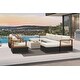 preview thumbnail 19 of 34, PURPLE LEAF GLFSF Black sofa with white seat Outdoor Couch for Yard Porch Deck Patio Conversation Sets 6 seats+2 Ottomans - Enclosed