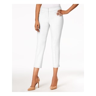 womens white crop pants