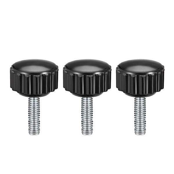 M4 x 16mm Male Thread Knurled Clamping Knobs Grip Thumb Screw on Type 3 Pcs