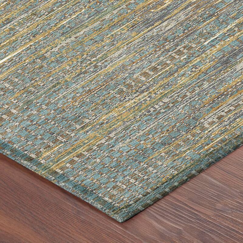 Machine Washable Indoor/ Outdoor Casual Keystone Chantille Rug