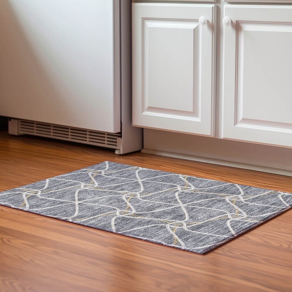 Premium Washable Super Soft Contemporary Geo Mayfield Rug