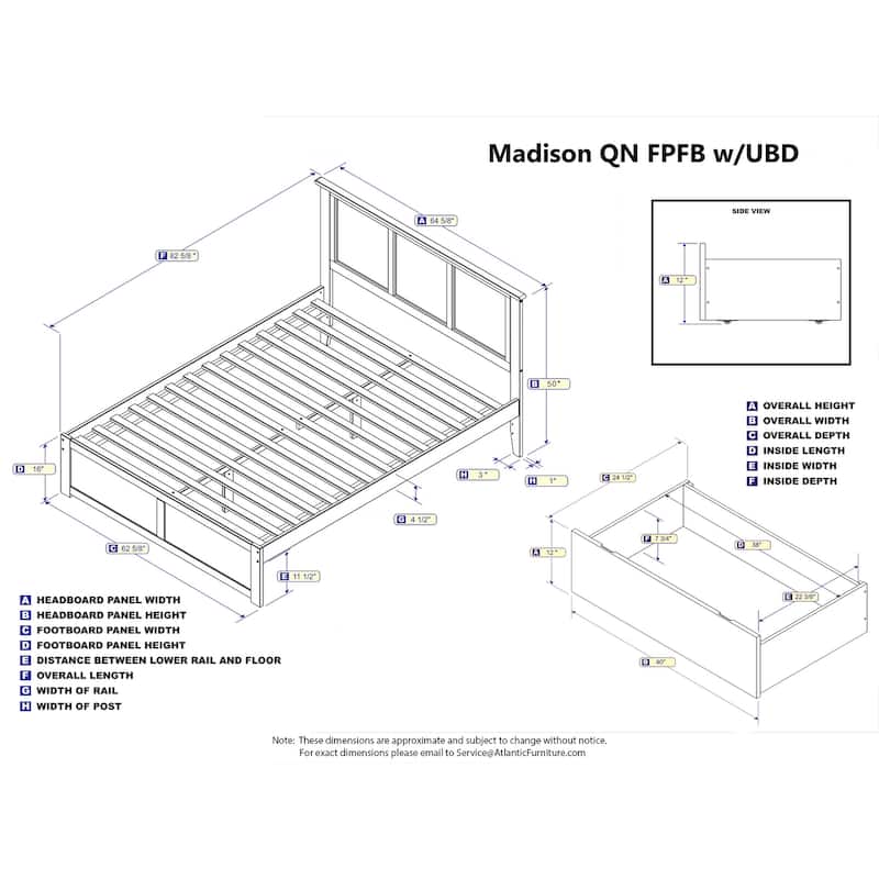Platform Bed with Drawers - Modern Design, Sturdy & Mattress Ready - Includes Turbo Charger