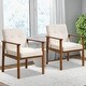 preview thumbnail 3 of 8, Costway Modern Accent Chair Upholstered Linen Fabric Armchair with