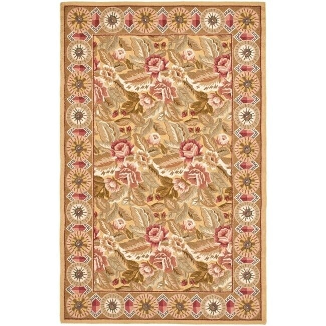 SAFAVIEH Handmade Chelsea Vermont French Country Wool Rug - 3'9" x 5'9" - Gold