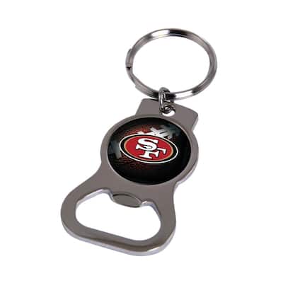 NFL San Francisco 49ers Silver-Tone Bottle Opener Key Ring By Rico Industries