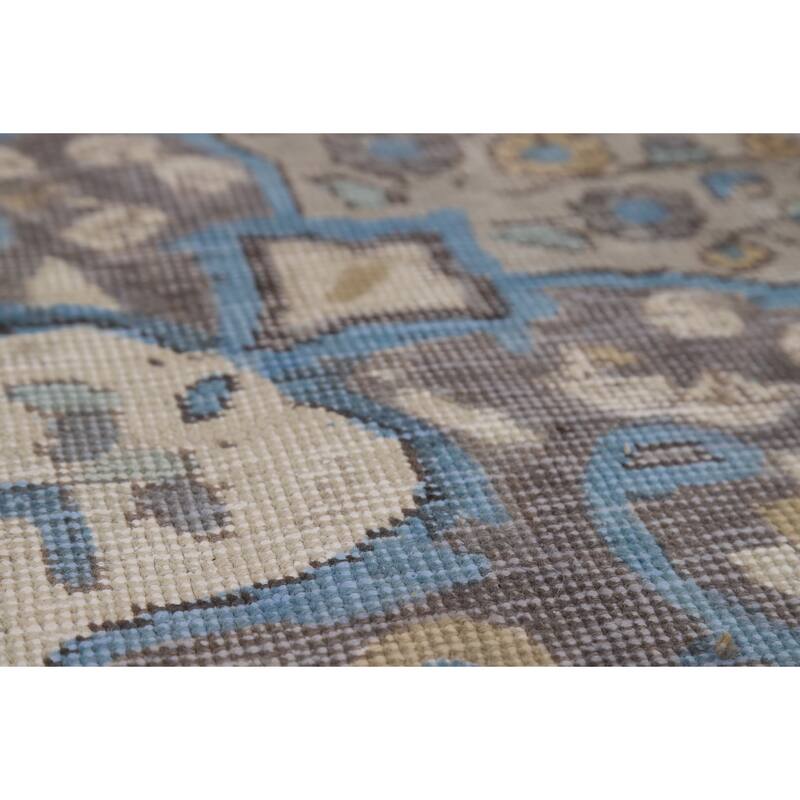 Gray Tabriz Persian Area Rug Handmade Traditional Wool Carpet - 6'9"x 9'5"