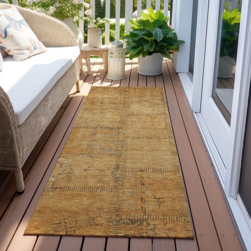 Machine Washable Indoor/ Outdoor Chantille Boho Traditional Rug