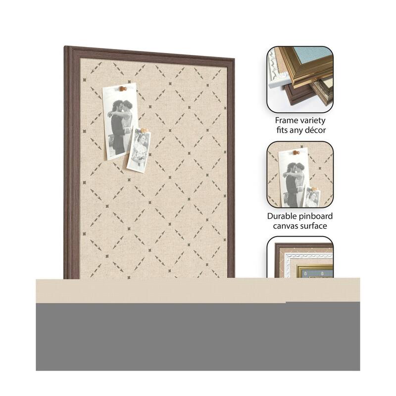 Kate and Laurel Pinboard Green Lattice Print