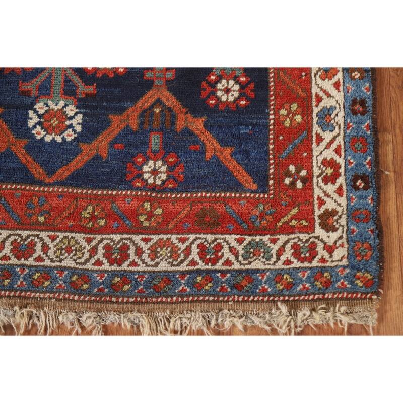 Antique Heriz Bakhshayesh Persian Runner Rug Handmade Wool Carpet - 3'5"x 13'2"