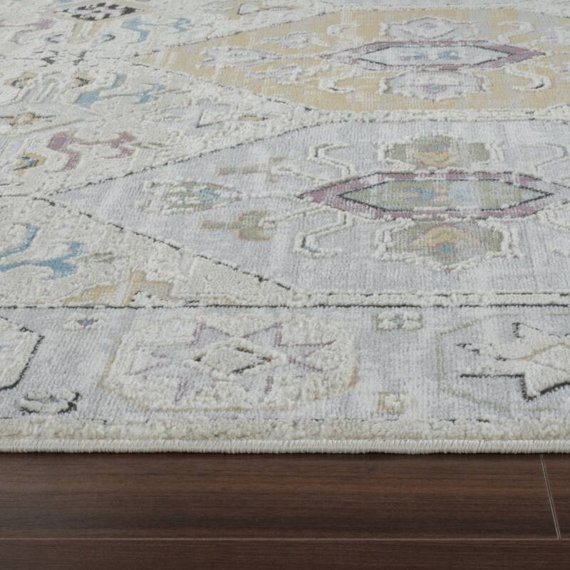 Bigi Distressed Abstract Stain Resistant Woven Durable Area Rug By HomeRoots
