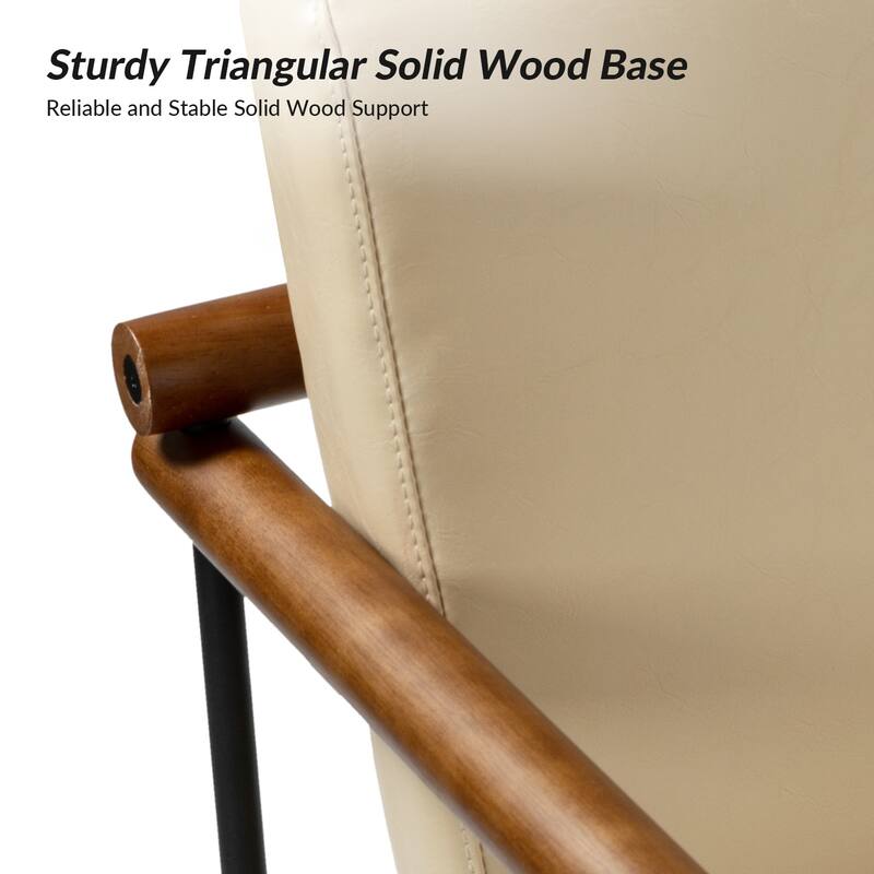 Justo Modern Accent Armchair with Metal Base and Removable Cushion By HULALA HOME