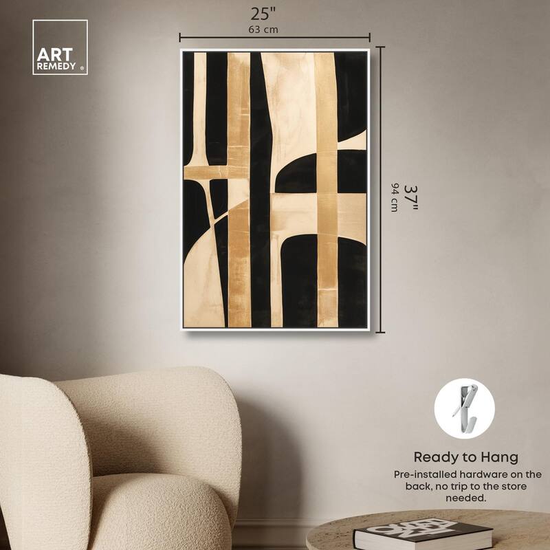 Noir and Gold I Canvas by Art Remedy