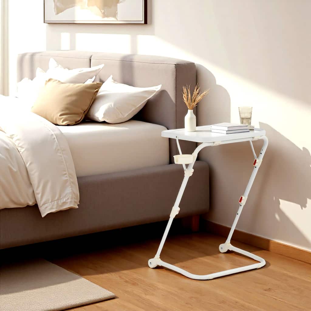 TV Tray Table Desk with Cup Holder Adjustable Folding for Home, Office,Foldable, Portable, Stable, Llghtwelght, Storage