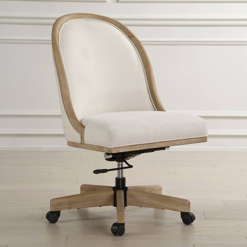 Uttermost 23799 Lithe 23" Wide Wood Framed Nylon, Polyester Swivel