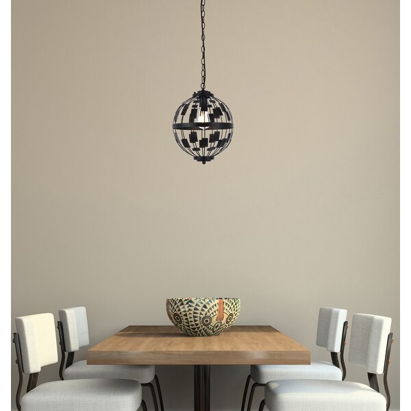 Lucy 1 Light Pendant in black - 12 Inch - Bed Bath & Beyond