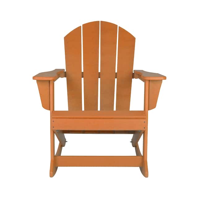 Laguna Adirondack Poly Rocking Chair - Orange