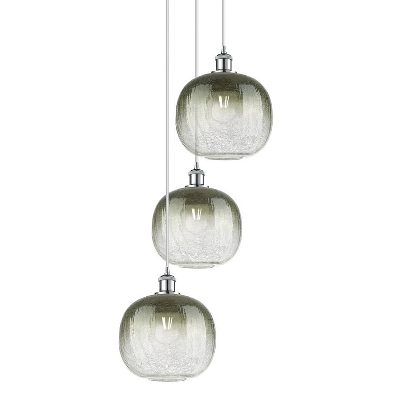Innovations Lighting 113B-3P-37-17 Brookhaven Sphere Pendant - Polished Chrome / Slate