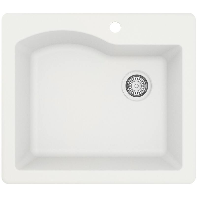 Karran USA QT-671 Quartz QT 25" Drop In Single Basin Quartz Composite