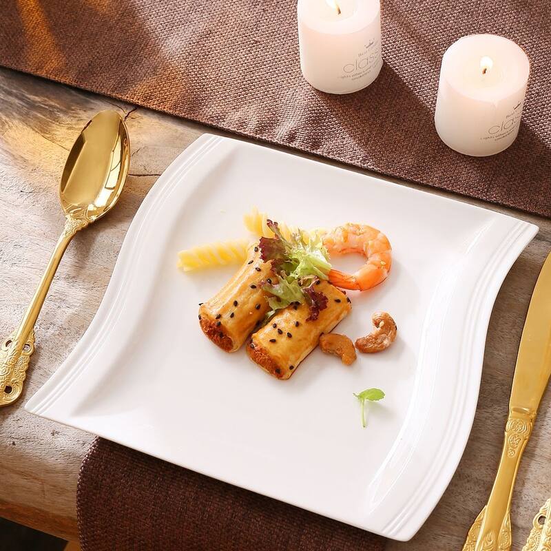 MALACASA Flora 18-Piece Dessert Set (Service for 6)