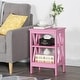 preview thumbnail 5 of 11, Modern Nightstand with 3-Tier Storage Shelves, Nightstands Set of 2