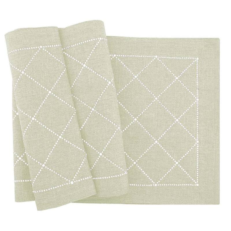 Sparkles Home Rhinestone X Table Runner - 72 - Linen