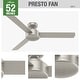 preview thumbnail 13 of 19, Hunter 52" and 44" Presto Ceiling Fan w/ Wall Control - Contemporary, Industrial, Scandinavian