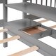 preview thumbnail 9 of 28, Minimalist Design Full-Over-Twin-Twin Bunk Bed with 3 drawers,Shelves, Wardrobe and Mirror,Store Books,Display Decorations