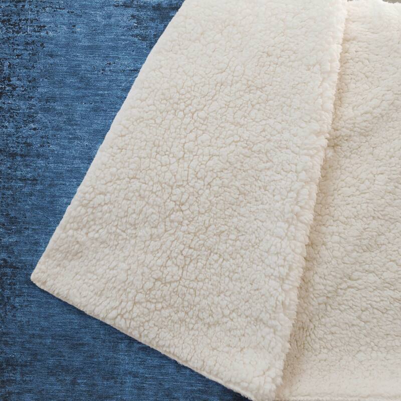 Premium Machine Washable Abstract Ombre Sherpa Throw Blanket