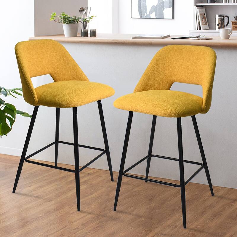 Upholstered Modern Bar Stool (Set of 2)