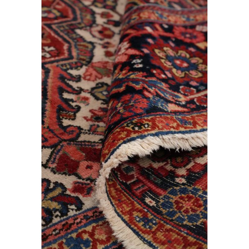 Hand Knotted Oriental 100% Wool Carpet Traditional Medallion Oranges & Rust Heriz Area Rug - 12' 10'' X 10' 2''
