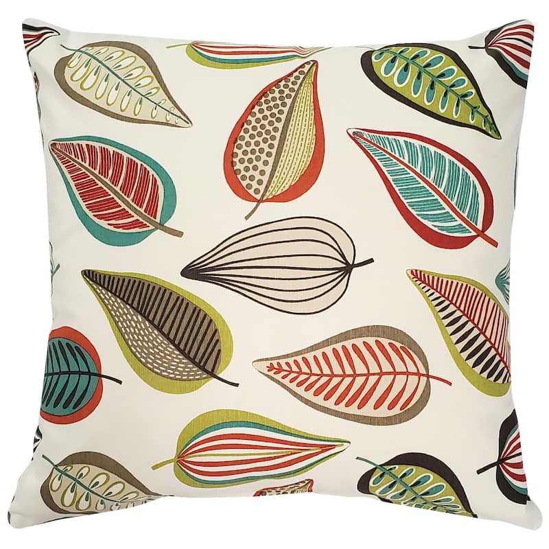 Forest Glade Cotton Throw Pillow 17x17 with Polyfill Pillow Insert