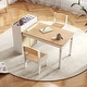 preview thumbnail 8 of 15, Kids Art Table and 2 Chairs Set with 4 Fabric Storage Bins and 4 Compartments - 39.5" x 20" x 23" (L x W x H)