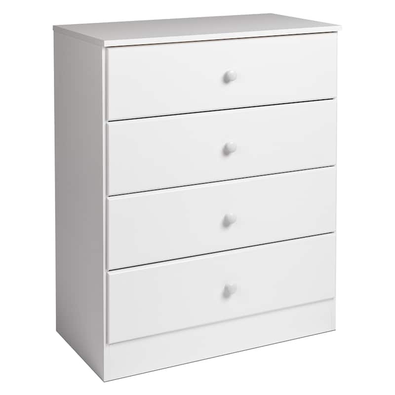 Bella 4-Drawer Dresser, White