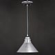 preview thumbnail 8 of 8, Outland 1 Light Pewter Farmhouse Outdoor Barn Dome Pendant - 10-in W x 7.5-in H x 10-in D