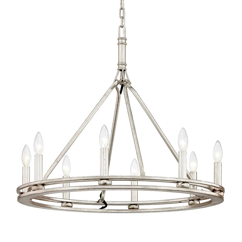Troy Lighting Sutton 8-light Champagne Silver Leaf Chandelier