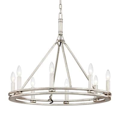 Troy Lighting Sutton 8-light Champagne Silver Leaf Chandelier