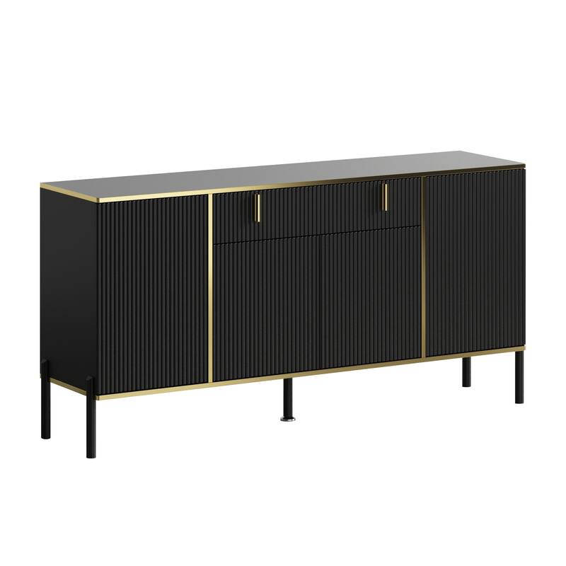 Pop-Up Door Credenza Sideboard Buffet Buffet Sideboard Storage Cabinet