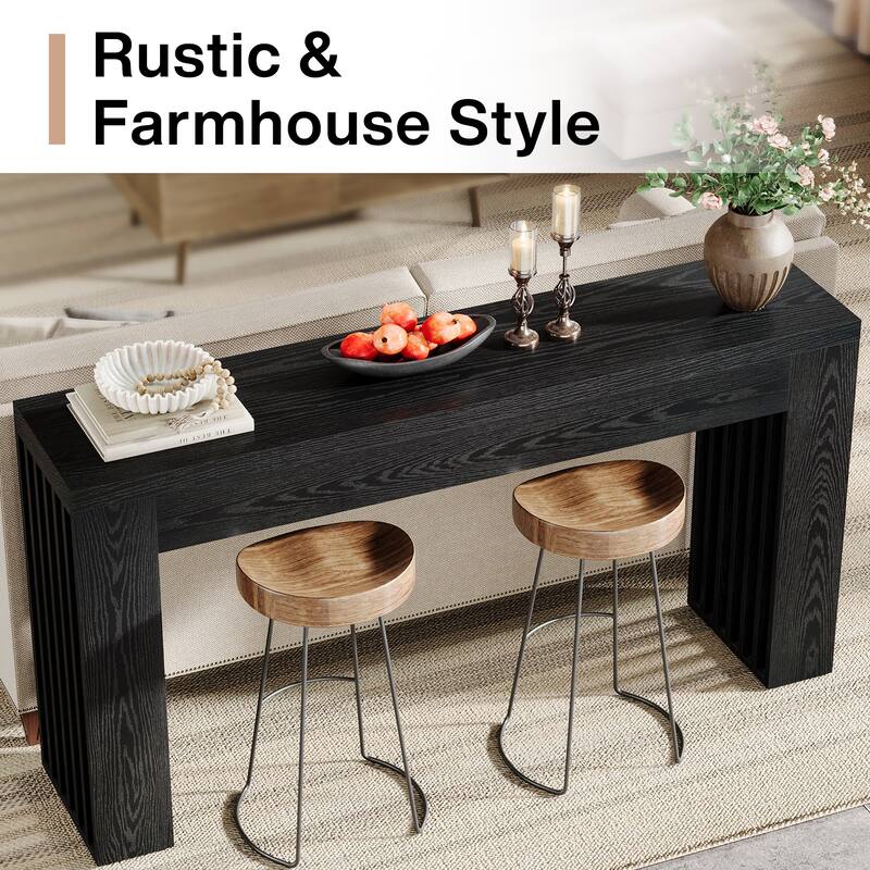 Wooden Console Sofa Table, Behind-the-Couch Accent Entryway Table for Entrance Hallway Living Room