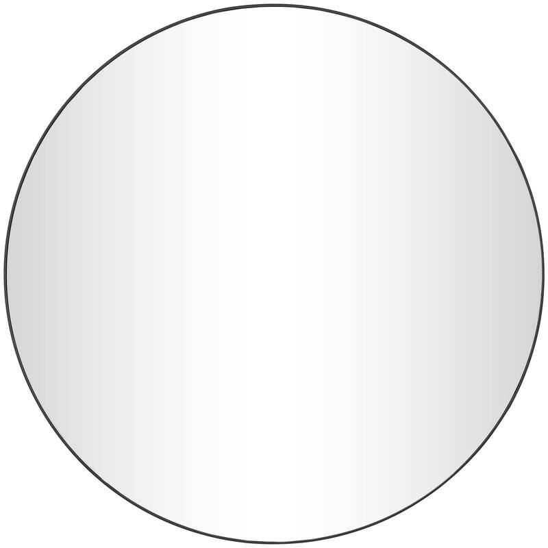 Black, White or Gold Wood Wall Mirror with Thin Frame