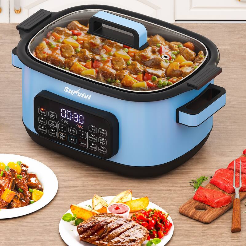 6.5QT 12-in-1 Programmable Multi Slow Cooker