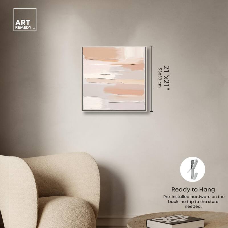 Roseate Cream Tones I Canvas by Art Remedy