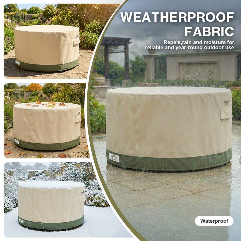 Aoodor Heavy Duty Outdoor Round Furniture Set Cover