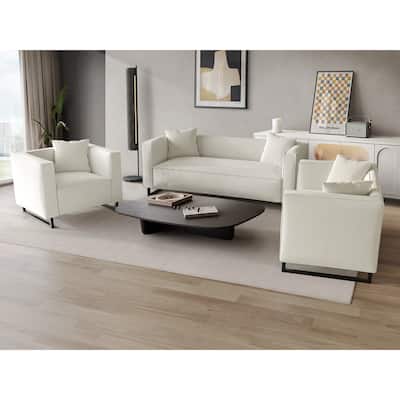 CraftPorch Mid Century Modern 3- Pieces Upholstered Living Room Set