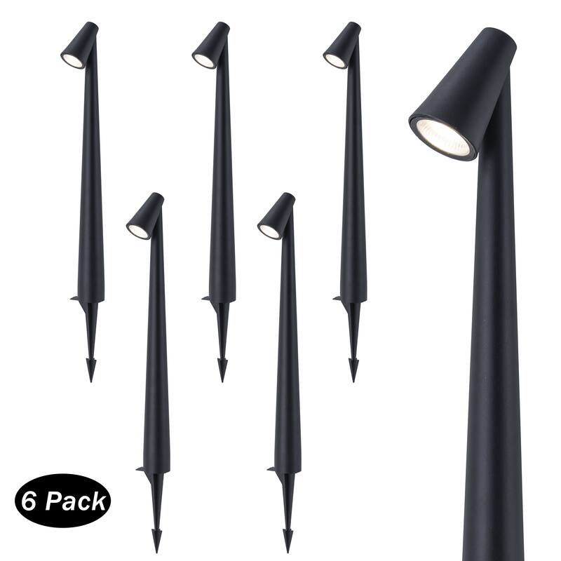 C Cattleya Low-Voltage Matte Black Aluminum 3000K LED Outdoor Path Light