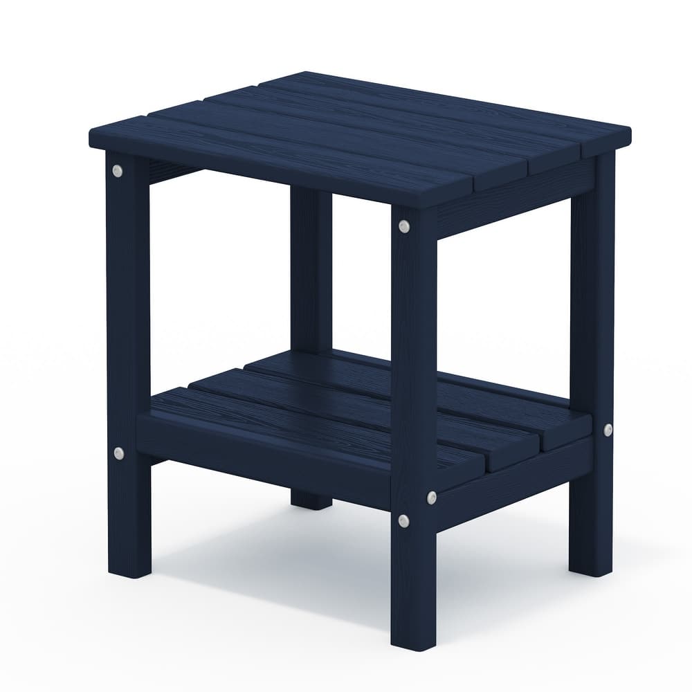 Outdoor HDPE Classic Double-Layer Adirondack Side Table
