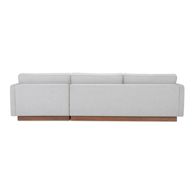 NADAAL STUDIOS Indigo, Sectional With Walnut Base - 112"W x63"D x30.7"H